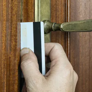 unlock door with credit card